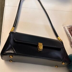 Elegant Black Leather Handbag